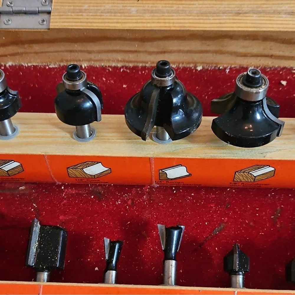 Woodworking Edge Profile Router Bit Set Roman Ogee Roundover Cove Straight